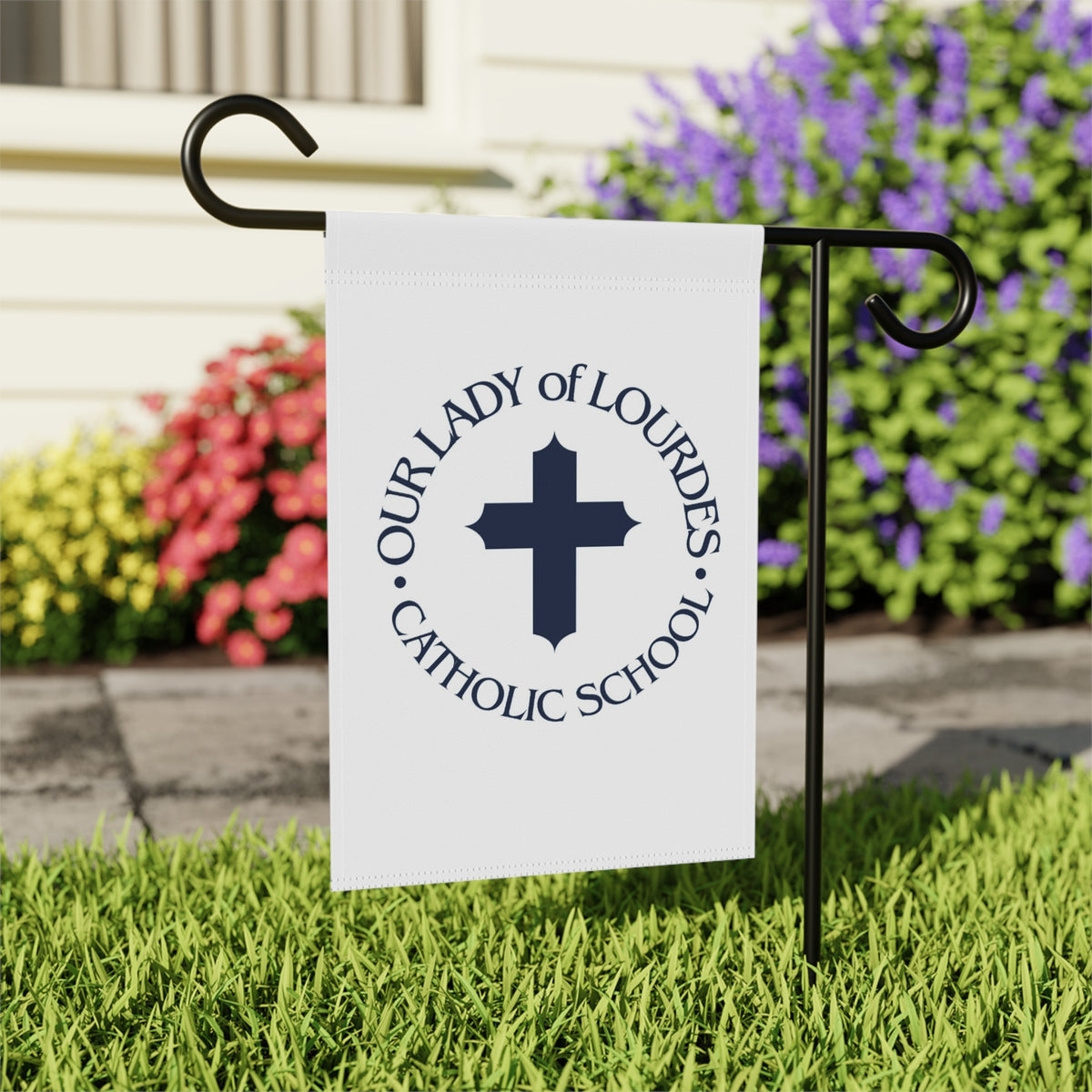 Our Lady of Lourdes School - Richmond, VA Garden & House Banner – Personalized Faith-Inspired Flag