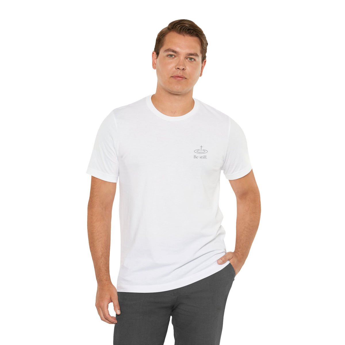 Be Still Inspirational Catholic T-Shirt - Psalm 46:10 Faith Tee - Unisex Jersey