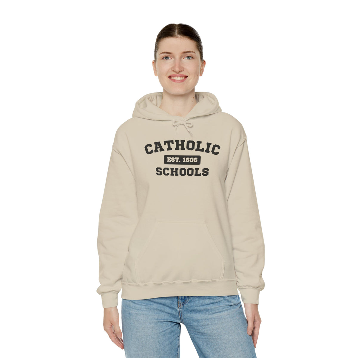 Catholic Schools Hoodie – Est. 1606 – Classic Campus Sweatshirt