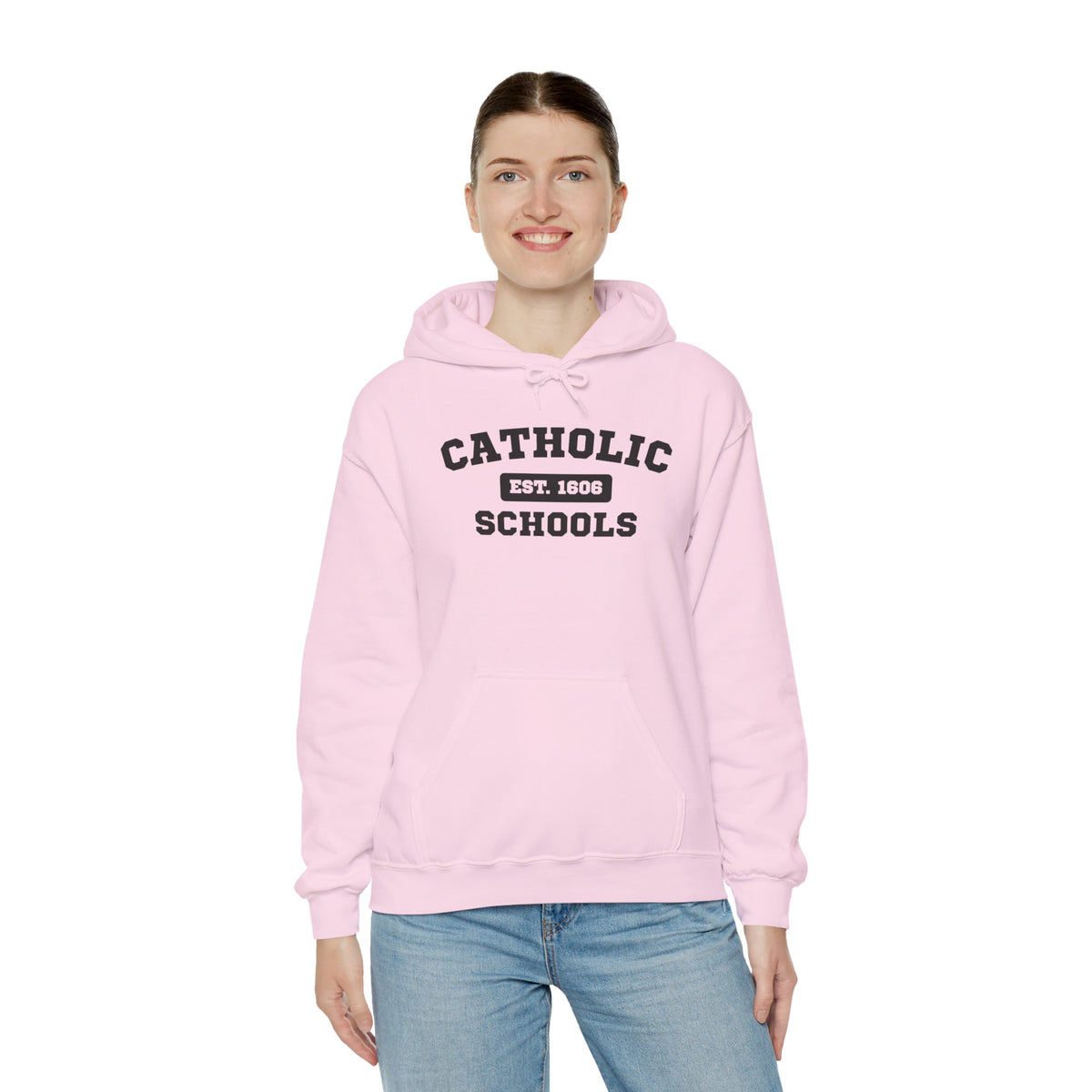 Catholic Schools Hoodie – Est. 1606 – Classic Campus Sweatshirt