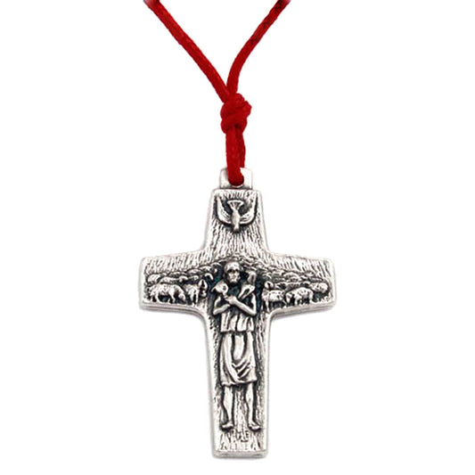 The Original Pope Francis Cross by Vedele, with 1 Red Cord, 1 inch cross, Made in Italy