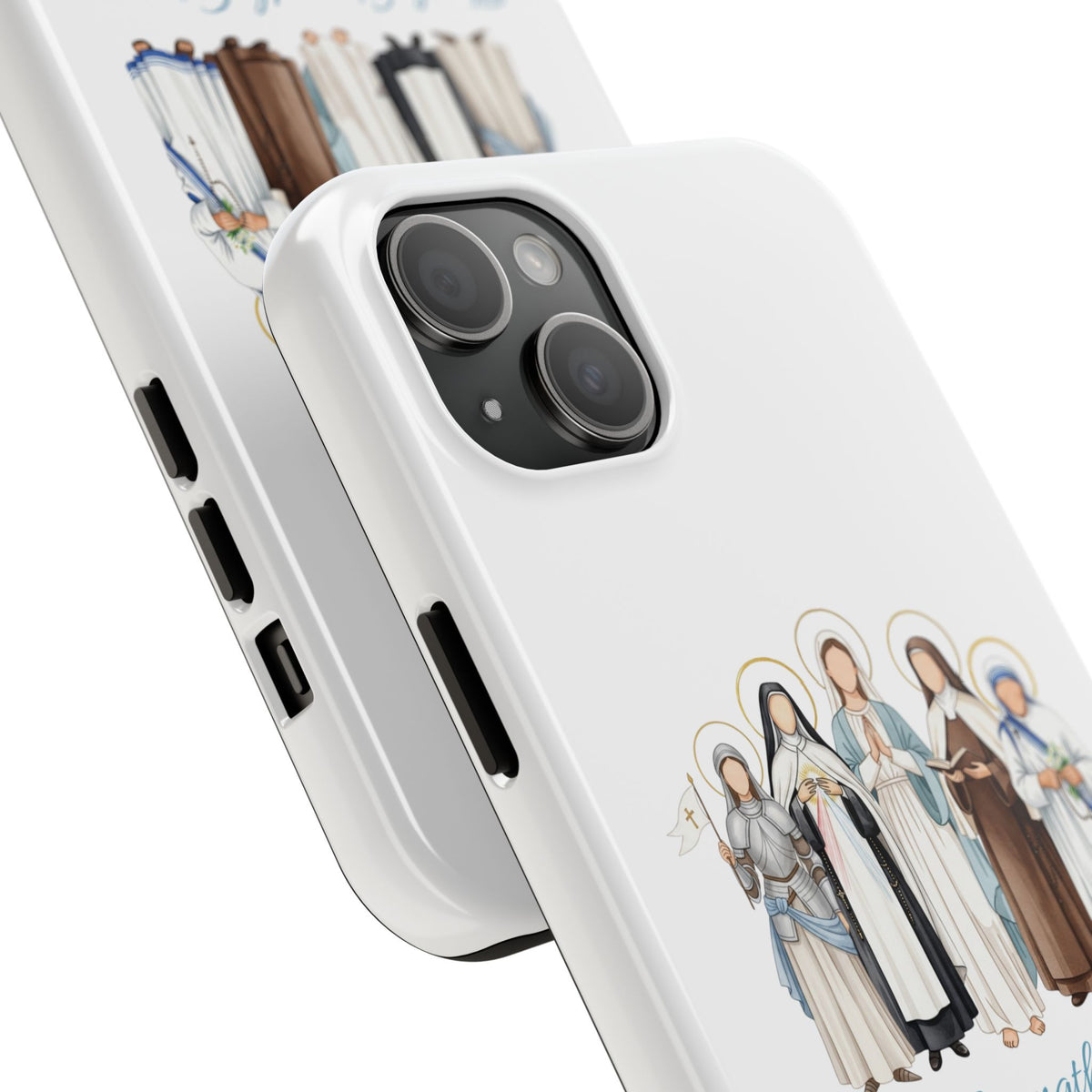 Faith, Strength, Grace, Catholic-Tough Phone Case - Women Saints iPhone & Samsung Case