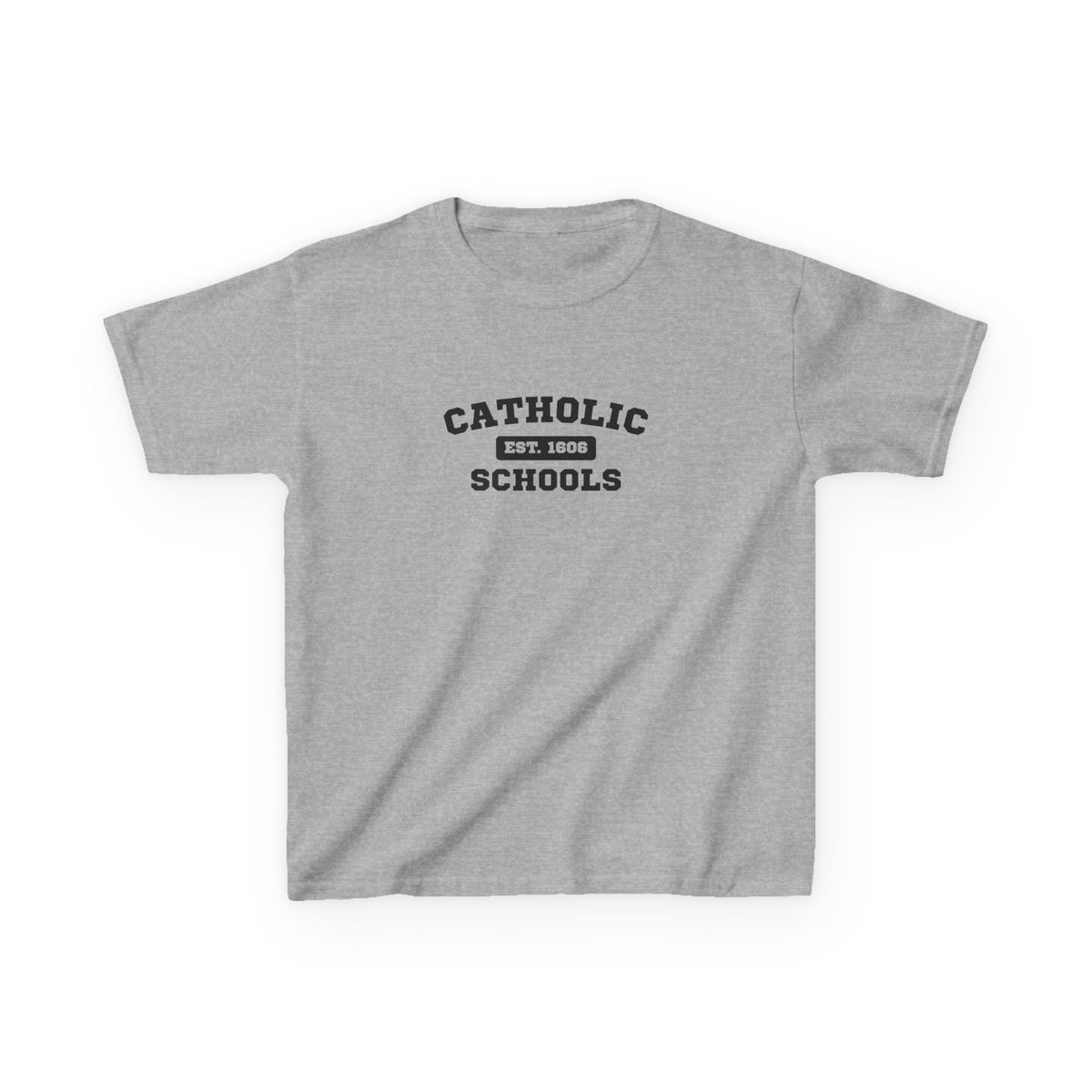 Kids Catholic Schools Tee – Established 1606 – Youth School Spirit Shirt