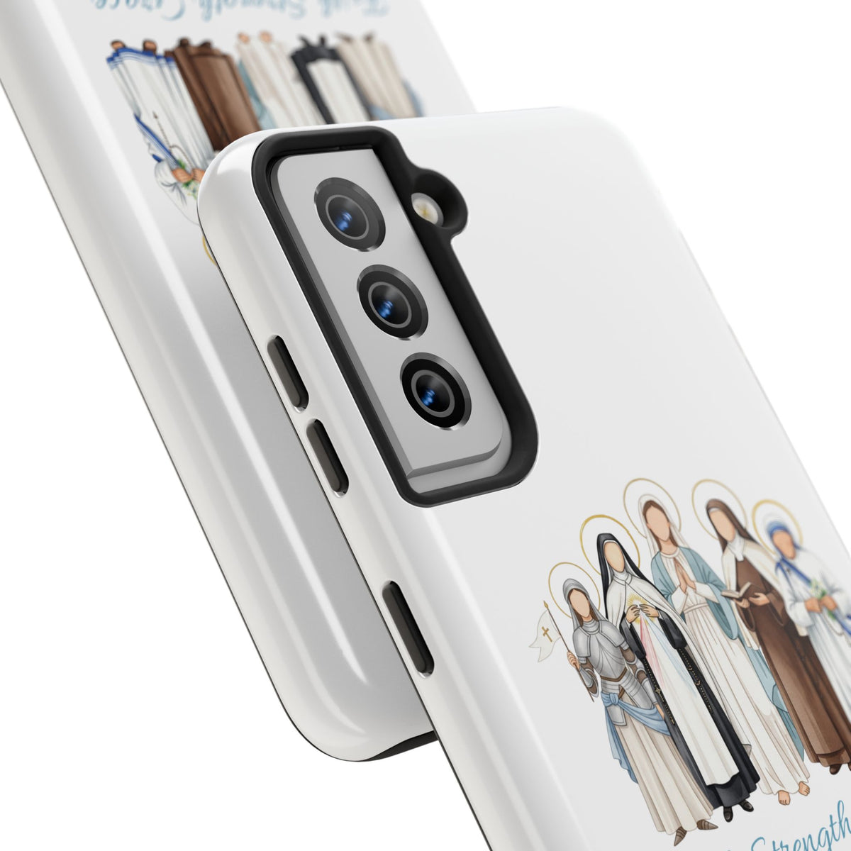 Faith, Strength, Grace, Catholic-Tough Phone Case - Women Saints iPhone & Samsung Case